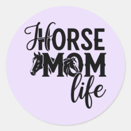 Paardenmoeder Leven Ronde Sticker