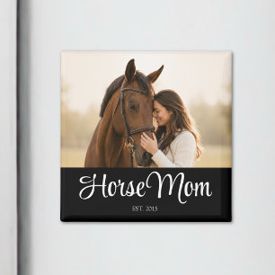 Paardenmoeder Opgericht Fotocadeau Magneet