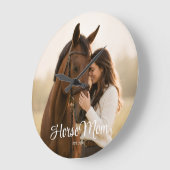 Paardenmoeder Opgericht Modern Wit Script Foto Grote Klok (Hoek)