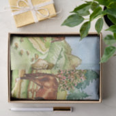 Paardenmoeder Waterverf landschap Tissuepapier (Geschenk)