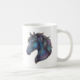 Paardenmok Luxe Lijnkunst onder Celestiale Inspira Koffiemok