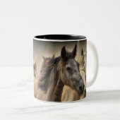 PaardenMok Tweekleurige Koffiemok (Voorkant rechts)