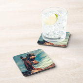 Paardenmond Teth Neigh Wild Horse Animal Bier Onderzetter (Rechterzijde)