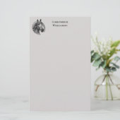  paardenmonogrammen briefpapier (Staand voorkant)