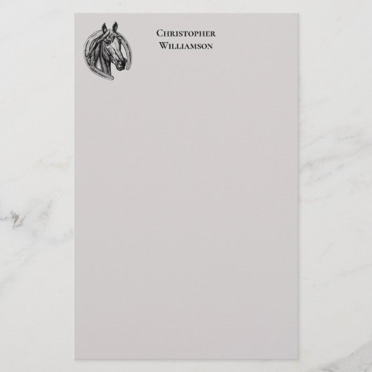  paardenmonogrammen briefpapier (Voorkant)