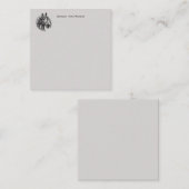  paardenmonogrammen notitiekaartje (Voorkant / Achterkant)