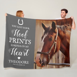 Paardenmonument - Medeleven met huisdier Grijs Fleece Deken