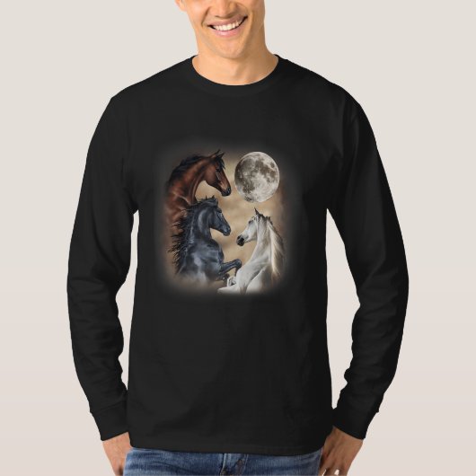 Paardenmoon 3 Wolfs T-shirt (Voorkant)