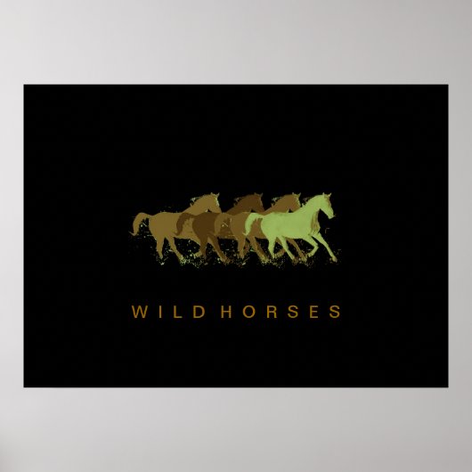 paardenmuur poster (Voorkant)