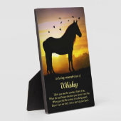 Paardennaam Verspreid Spiritueel gedicht Memorial  Fotoplaat (Zijkant)