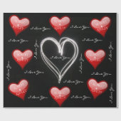 Paardennamen in het hart cadeaupapier (Vlak)