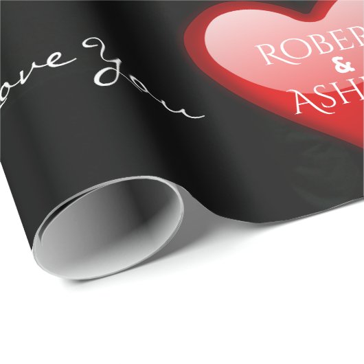 Paardennamen in het hart cadeaupapier (Rol Hoek)