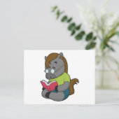 Paardennerd-boekbril Briefkaart (Staand voorkant)