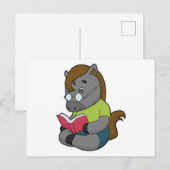 Paardennerd-boekenbril Briefkaart (Voorkant / Achterkant)