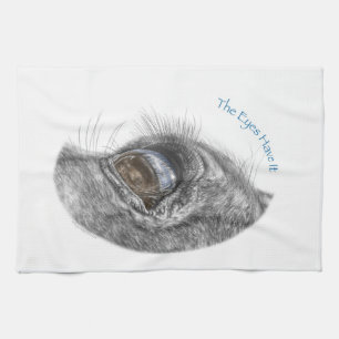 Paardenogen reflectie theedoek