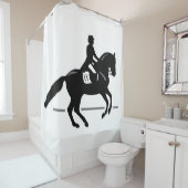 Paardenonderbreking Aangepast Initiaal en kleurena Douchegordijn (In situ)