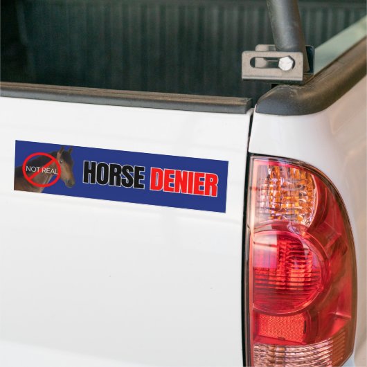 Paardenontkenner: geen echte Bumpersticker (Op Truck)