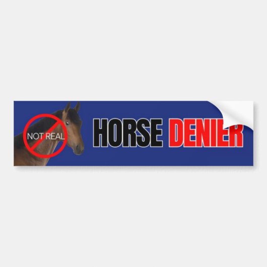 Paardenontkenner: geen echte Bumpersticker (Voorkant)