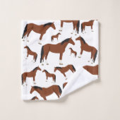 Paardenontwerp Bad Handdoek (Wasdoekje)