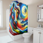 Paardenontwerp Douchegordijn (In situ)