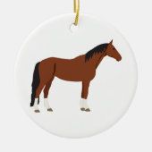 Paardenontwerp Keramisch Ornament (Voorkant)