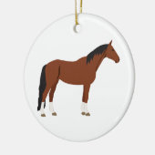 Paardenontwerp Keramisch Ornament (Links)