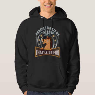Paardenontwerp onderschat me hoodie