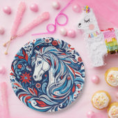 Paardenontwerp Papieren Bordje (Feest)