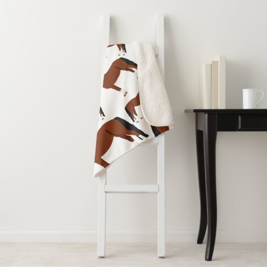 Paardenontwerp Sherpa Deken (In situ)