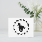 Paardenontwerp Silhouette Briefkaart (Staand voorkant)