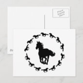 Paardenontwerp Silhouette Briefkaart (Voorkant / Achterkant)