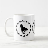 Paardenontwerp Silhouette Koffiemok (Links)