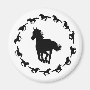 Paardenontwerp Silhouette Magneet