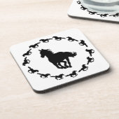 Paardenontwerp Silhouette Onderzetter (Linkerzijde)