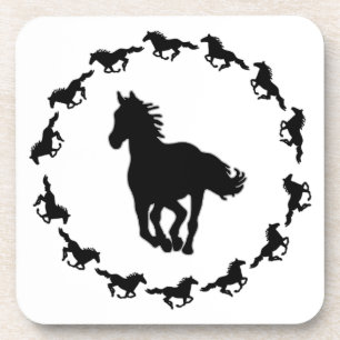 Paardenontwerp Silhouette Onderzetter