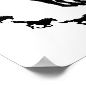 Paardenontwerp Silhouette Poster (Hoek)