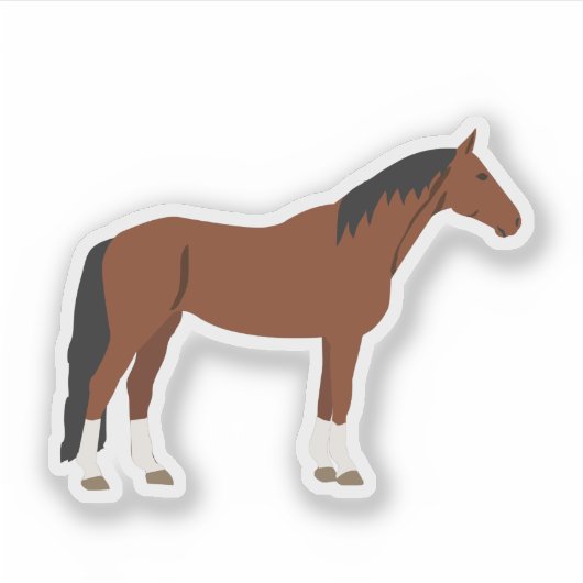Paardenontwerp Sticker (Voorkant)