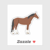 Paardenontwerp Sticker (Vel)