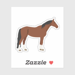 Paardenontwerp Sticker
