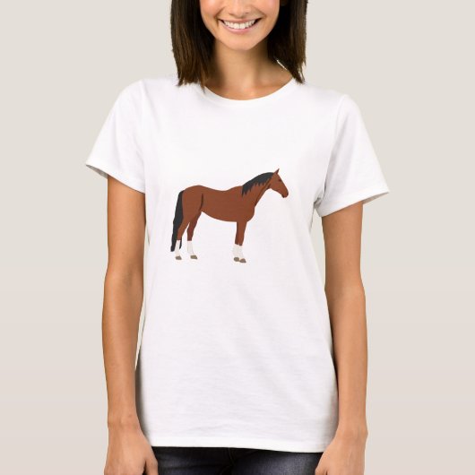 Paardenontwerp T-shirt (Voorkant)