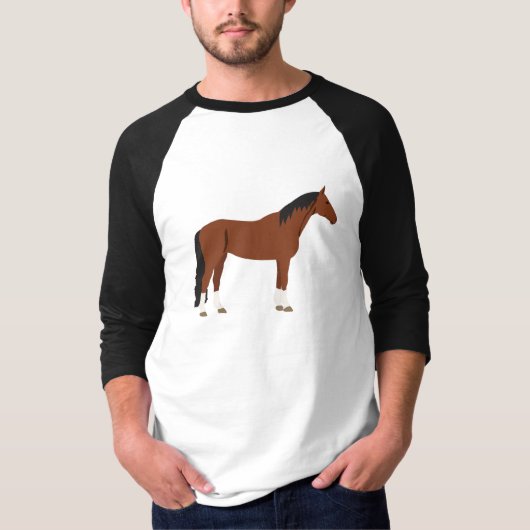 Paardenontwerp T-shirt (Voorkant)