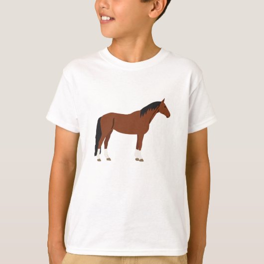 Paardenontwerp T-shirt (Voorkant)