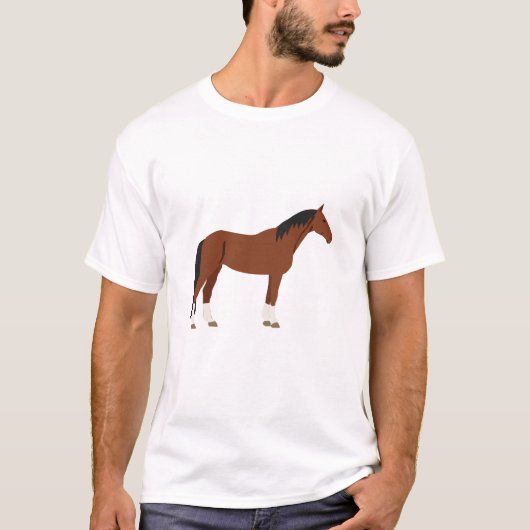 Paardenontwerp T-shirt (Voorkant)