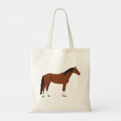 Paardenontwerp Tote Bag (Achterkant)