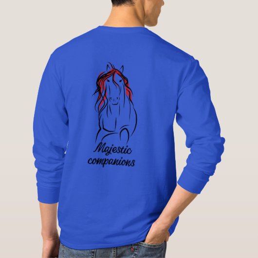  paardenontwerp voor T-shirt (Achterkant)