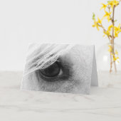 Paardenoog in zwart-wit kaart (Gele Bloem)