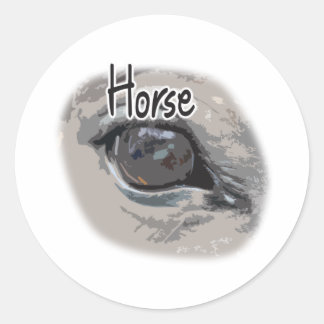 Paardenoog "Paard" Ronde Sticker