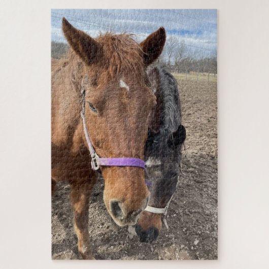paardenpaar legpuzzel (Verticaal)