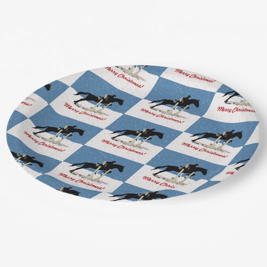 paardenpaard Jumper kerst Papieren Bordje (Gekanteld)