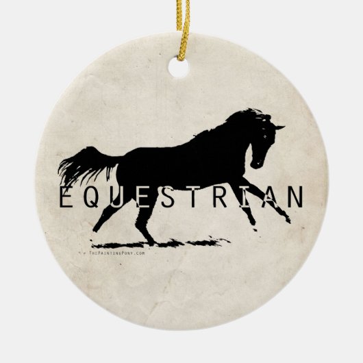 Paardenpaard Keramisch Ornament (Voorkant)